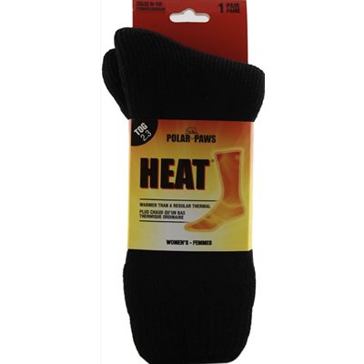 POLAR PAWS BLACK SOCKS 6-10