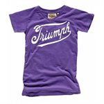 TRIUMPH SCRIPT LOGO PURPLE T-SHIRT